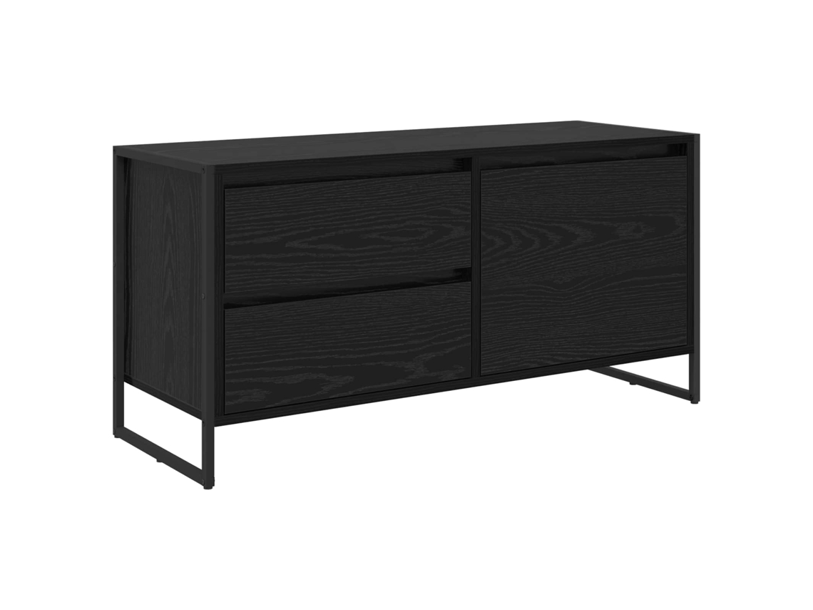 Gabinete para Tv com Gaveta Carvalho Preto 100x36x49,5 cm MAISON EXCLUSIVE