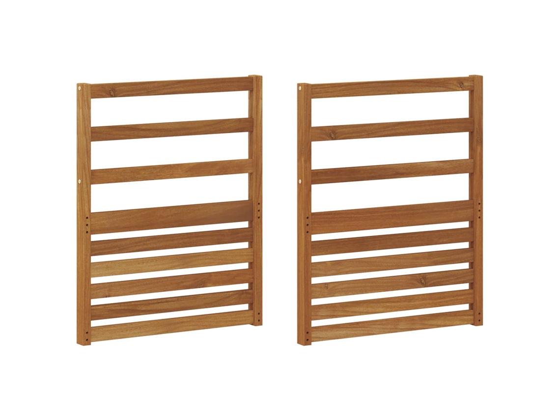 Vidaxl Apoios De Braço 2 Pcs Castanho 59 X 4 X 73 Cm