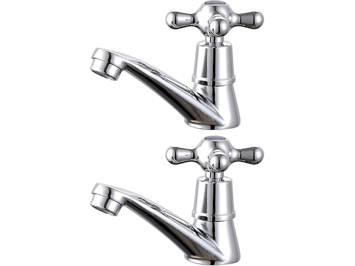 Par De Torneiras Para Lavatório, Misturador Alavanca Cruzada Água Fria E Quente Banheiro Q36/yy Aquaforge