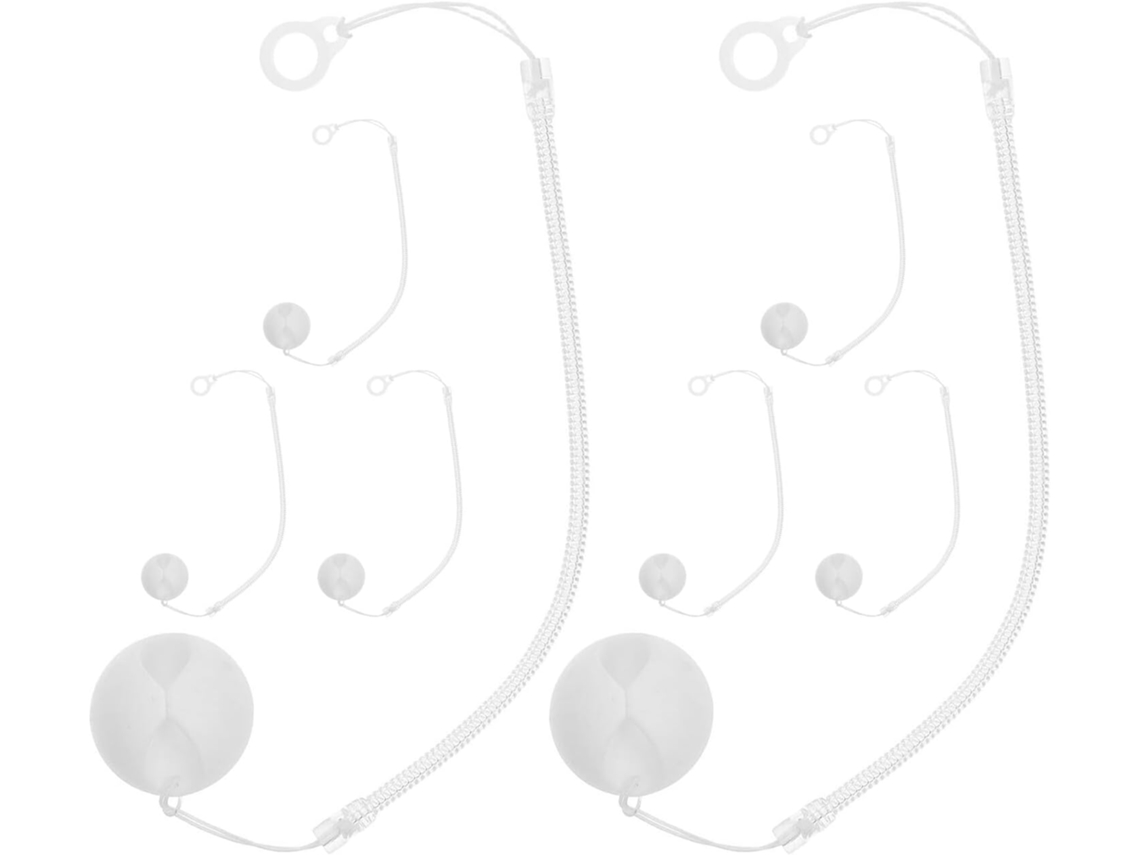 8 Caneta em Transparente, 30 Cm, para Escritório, com Mola CHABERLU