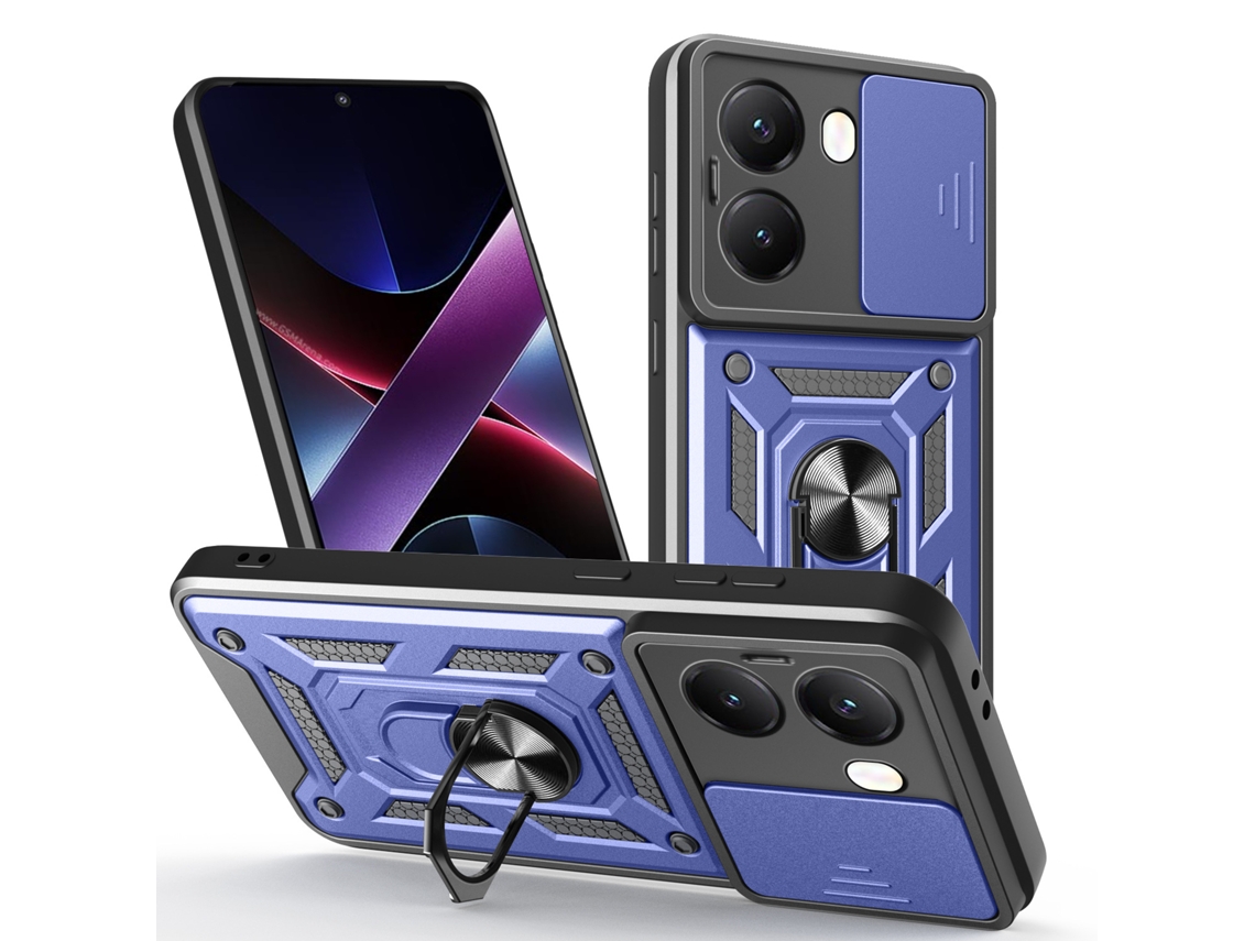 Capa Para Xiaomi Poco X8pro Max , Com Proteção Deslizante Para A Lente Da Câmara Azul Panoona