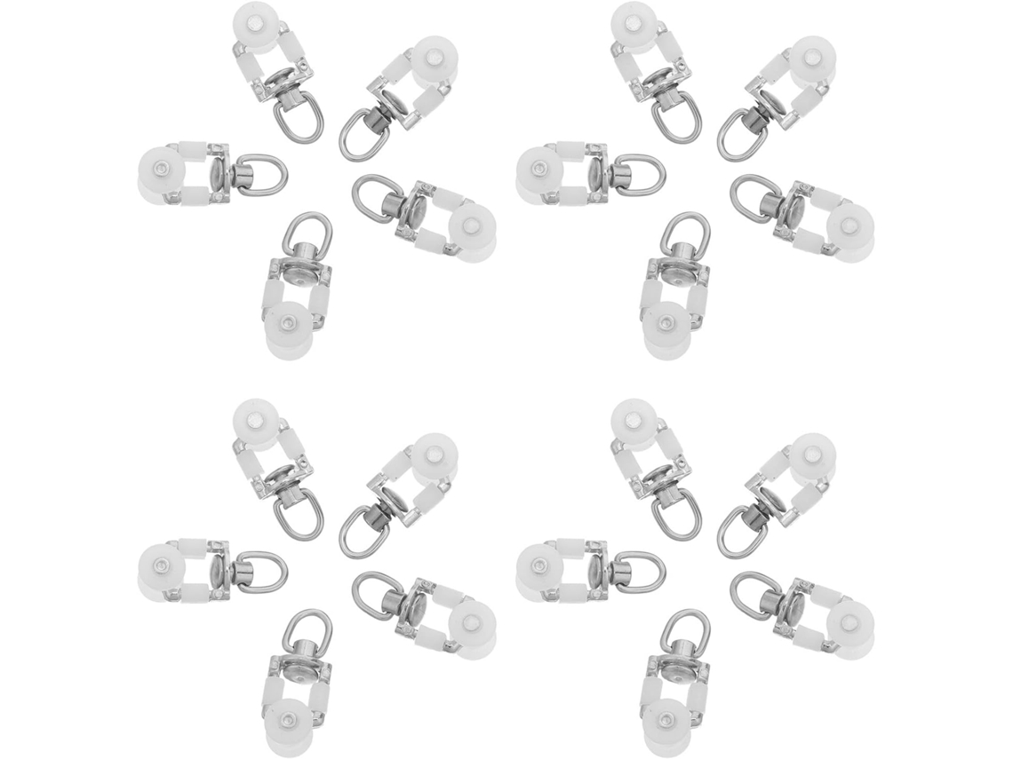 Conjunto De 40 Ganchos Metálicos Para Trilho Cortina Teto, Com
