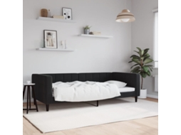 Vidaxl Sofá-cama 90x200 Cm Veludo Preto