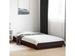 Estrutura Cama C/ Luzes Led 75x190cm Derivados De Madeira Preto