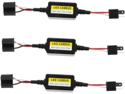 Kit De Faróis De Carro De 3 Peças Com Acessórios Para Lâmpadas Led, Lâmpadas Compatíveis.