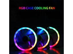 Ventoinha De Resfriamento Rgb Do Radiador Do Computador 12cm Ventoinha De Resfriamento Silenciosa Com Luz Rgb Colorida Cooler De 3 Ventoinhas