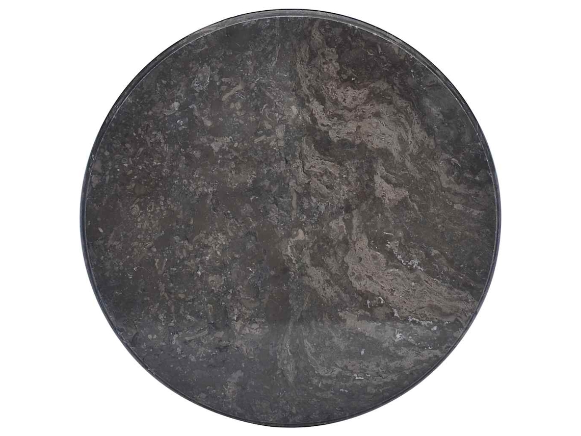 Tampo De Mesa Ã˜50x2,5 Cm Mãrmore Preto DKD HOME DECOR