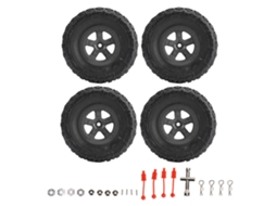 Mali 4 Pneus e Rodas Rc para Caminhão Short Course Traxxas Slash 1/10 Carro Rc Preto