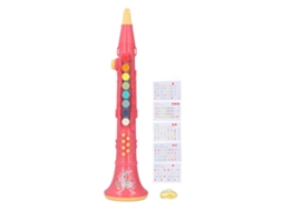 Bj-brinquedo Clarinete Para Crianças, Instrumento Musical Educativo Fofo Com Volume Ajustável, Presente De Aniversário Vermelho