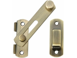 Fechadura de porta deslizante de liga de zinco escovado Slowmoose com parafusos para portas, janelas, armários e jardins.