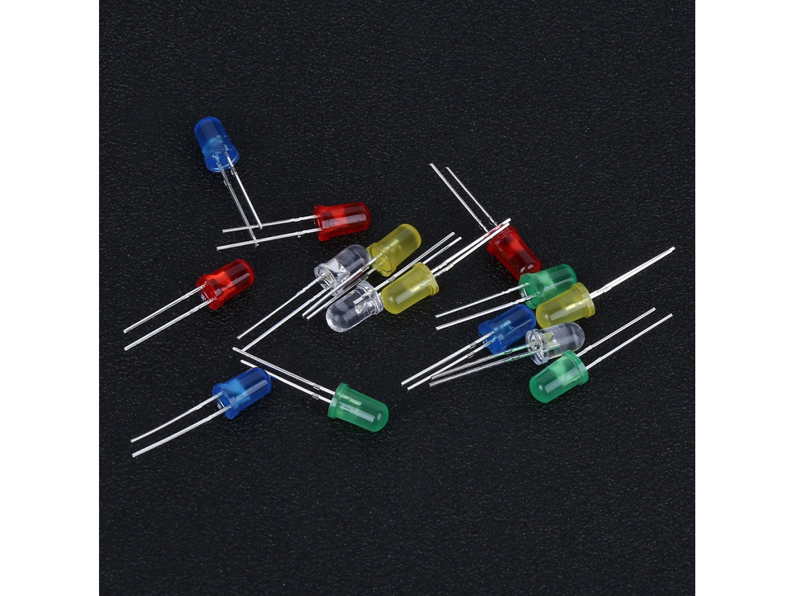 Conjunto De 500 Leds Laxiscreed De 5mm Resistentes À Corrosão Para Projetos Eletrônicos