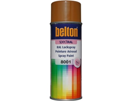 Spray Belton Spect Ral Brilhante 400 Ml (Ral 8001 Castanho Ocre)