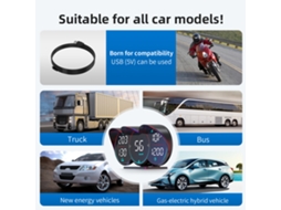 Head Up Display Universal 5 Inch Gps Speedometer Car Alarm
