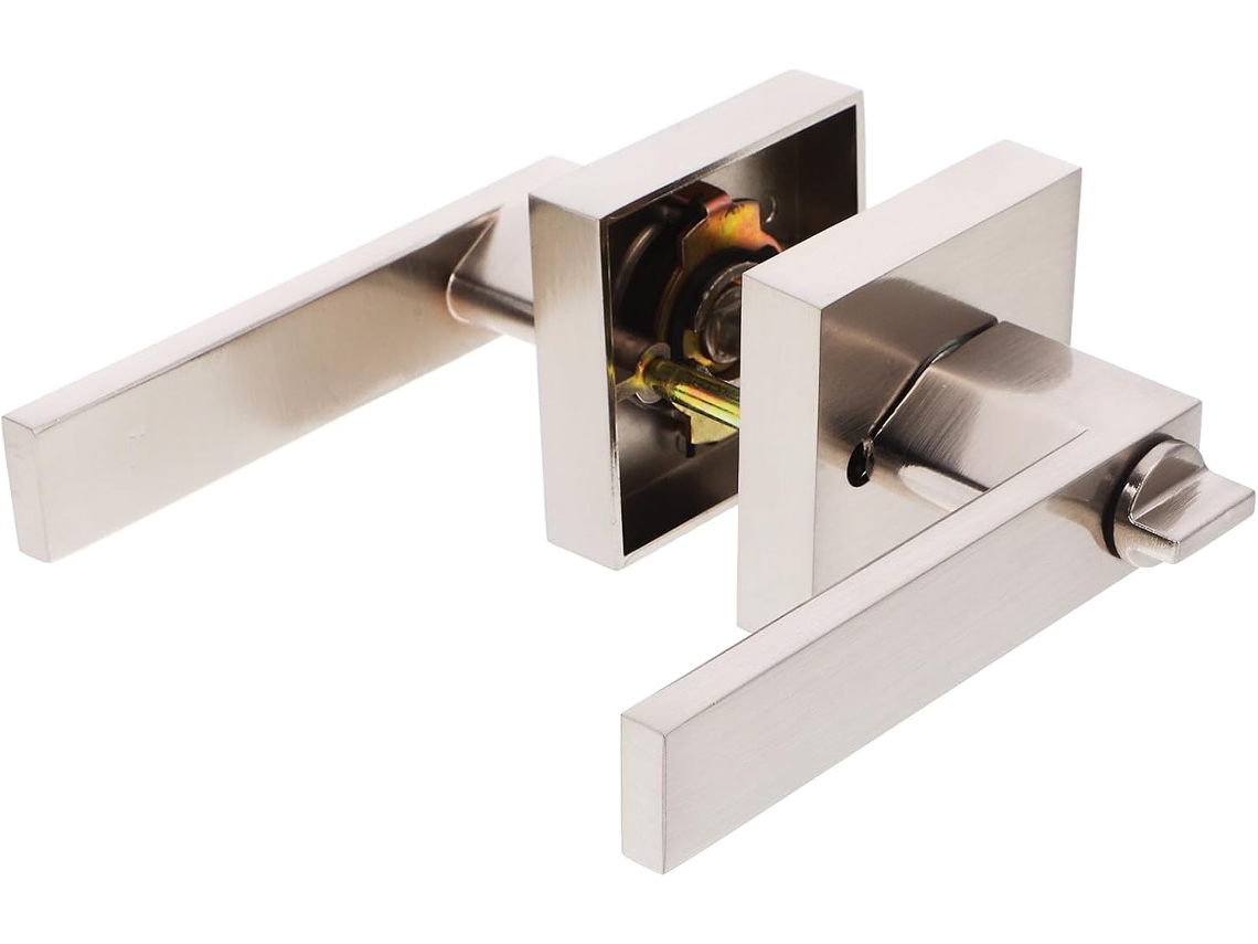 Maçaneta De Porta Lurrose Heavy Duty Com Trava E Chave, Reversível, Em Alumínio, Para Privacidade, Ideal Para Quartos