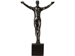 Estátua Parede Mergulhador Resina Estilo Industrial Retrô Decoração Preta Estar Acabamento Refinado GOKOCO