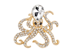 Broche De Polvo Com Strass Broche De Jóias Acessório Feminino