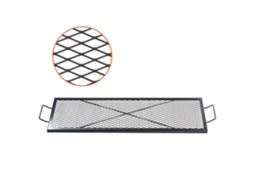 Grelha Para Fogueira 111x38cm Em Aço, Ideal Para Churrasco Ao Ar Livre Tekmaquinas