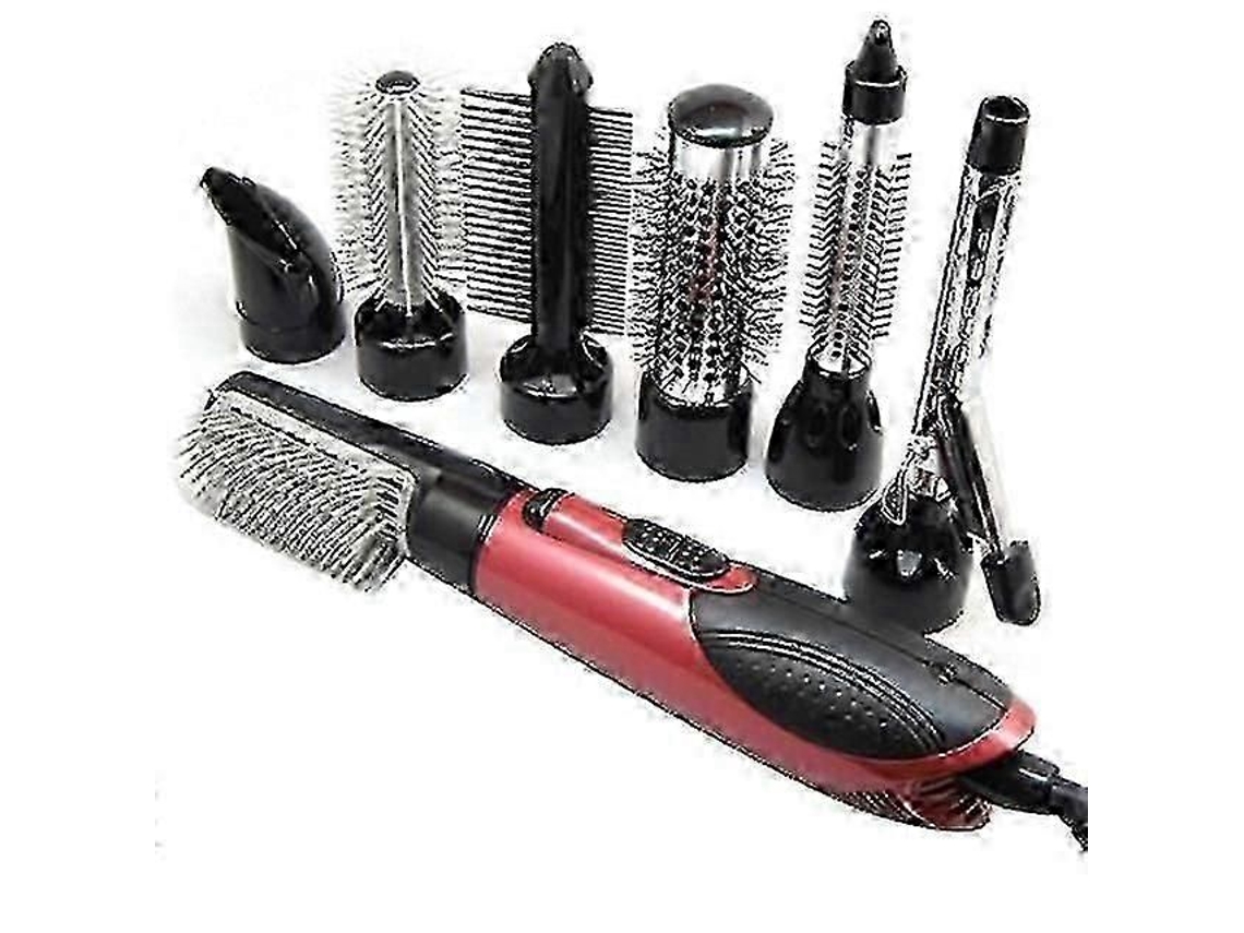 Secador De Cabelo Profissional Multifuncional 7 Em 1 Com Íons Negativos, Plugue Europeu, Inclui Pente, Modelador De Cachos E Chapinha. Possui 7 A