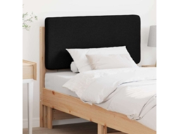 Vidaxl Cabeceira Estofada Com Cabeceira Marrom E Preto 75 Cm