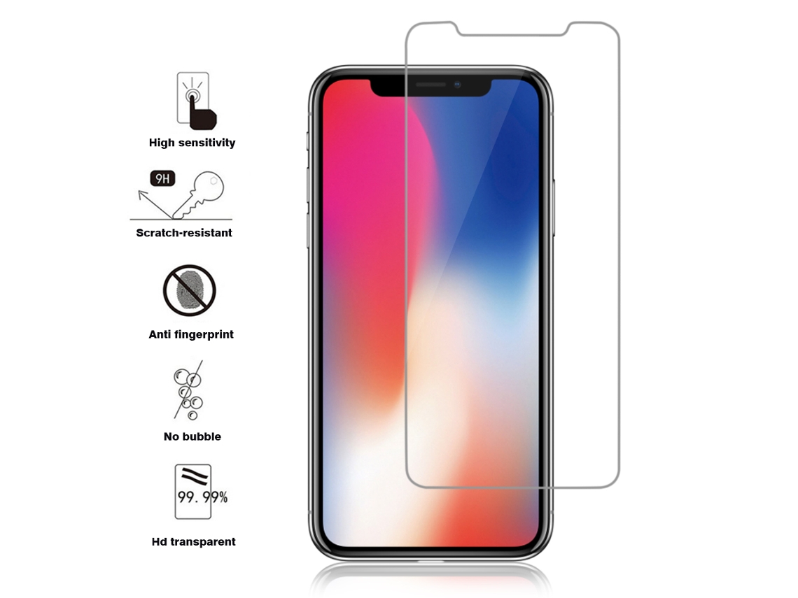 Protetor de Tela de Vidro Temperado Novo Produto para Apple X EOOCOO (hd, Anti bolhas)