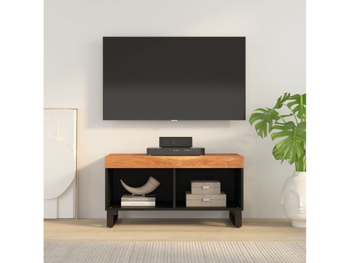 Vidaxl Móvel De Tv 85x33x43,5 Cm Madeira De Acácia Maciça