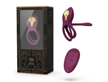 Pénis Vibratório e Anéis para Testículos X-Factor Zalo  Bayek Velvet Violeta