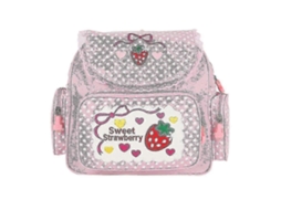 Mochila Escolar Bordada De Morango Para Meninas Olysi Shop