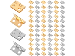 Luxshiny 100 Peças Mini Dobradiças De Latão Para Artesanato Em Madeira, Acessórios Para Pequenos Armários, Dobradiças