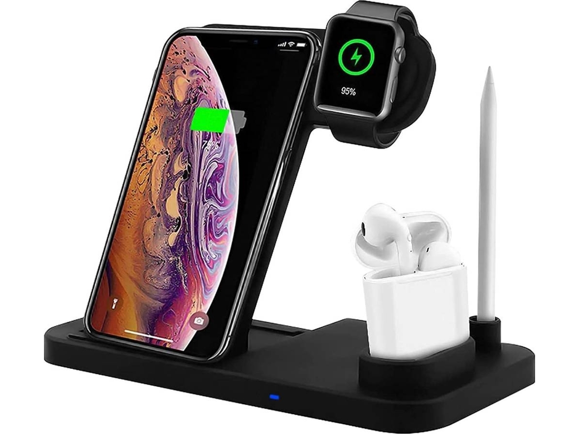 Estação de Carregamento Sem Dobrável Qi para iPhone 13/12 YIZHOOD Preto