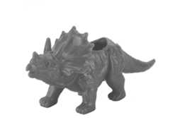 Vaso De Ceratops Para Cactos E Suculentas Cinza