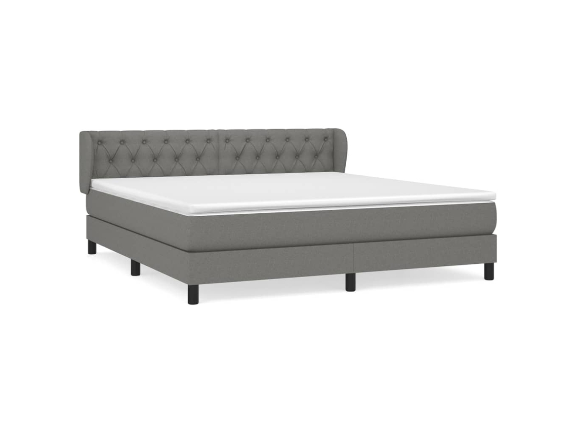 Box Spring Bed, Box Spring Beds Vidaxl Cinzeto Tecido (160 X 200 Cm)