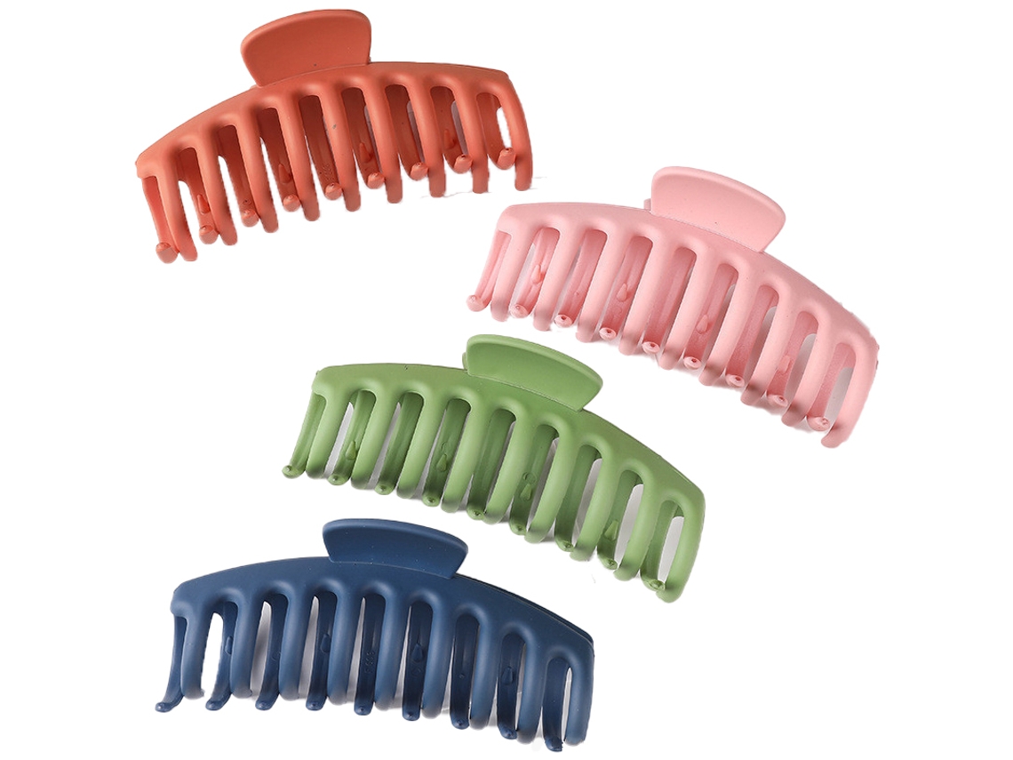 2026 4 Clips de Cabelo Banana Mate Resistentes, para Cabelo Fino, Grosso e Cacheado, Elegantes para Mulheres