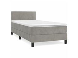Box Spring Bed, Box Spring Beds Vidaxl Cinzeto Veludo (100 X 200 Cm)