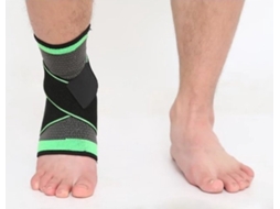 Tornozeleira Ajustável Suporte Proteção Verde Preto Gg