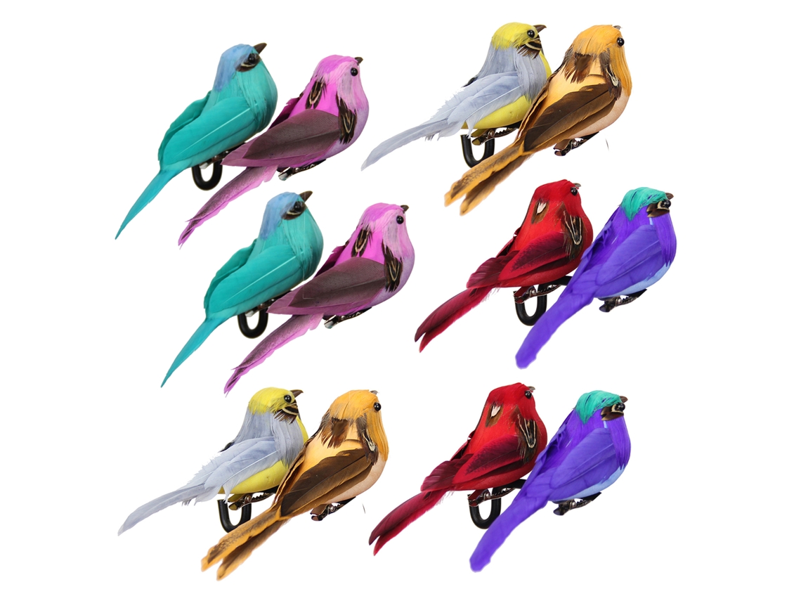 Pássaro de Pluma Decorativo para Jardim e Artesanato Floral LAXISCREED