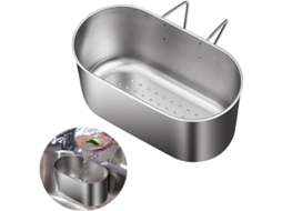 Coador De Pia Multifuncional Em Aço Inoxidável, Para Pendurar E Filtrar Resíduos De Cozinha