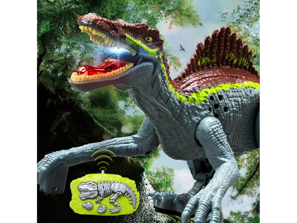 Dinossauro Telecomandado Com Luz E Sons
