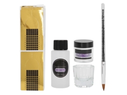 Kit De Esmalte Em Pó Cristal Rosalind Diy Acrílico Com Copo Líquido Ferramenta Profissional Para Unhas Branca