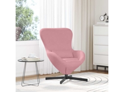 Vidaxl Cadeira Ovo Rosa 63 X 73 X 90 Cm Veludo