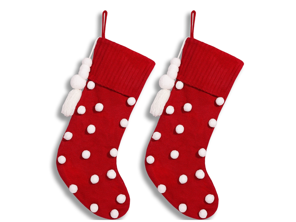 Meia de Natal Meia de Natal Vermelha em Tamanho Grande para Decoração RNEMITERY