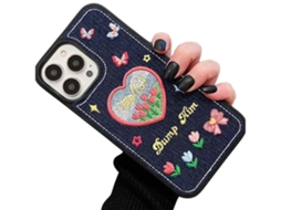 Capa Estrelas para iPhone 15 VEANXIN Azul