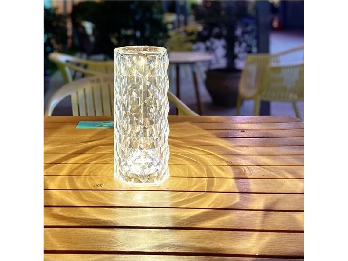 2026 lâmpada de Mesa Diamante de Acrílico com Controle Táctil 16 Cores 4 Modos Reguláveis Usb Recarregável 700mah para Quarto Festa Presente