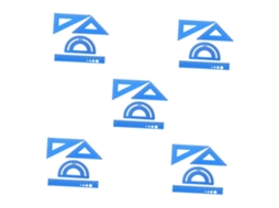 Conjunto De Régua Geométrica Homsfou De 5 Peças E Transferidor, Kit De