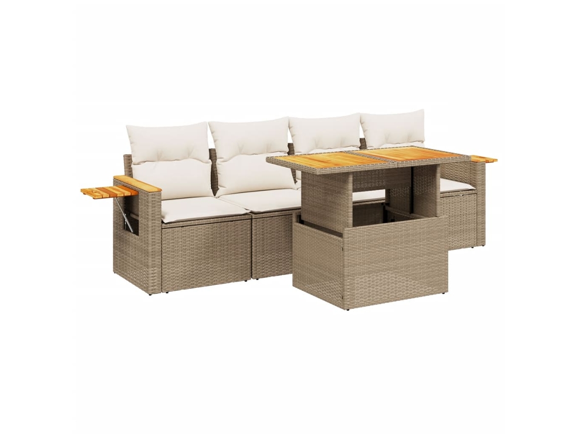 Garden Sofa Set, Garden Sofa Sets Vidaxl Bege Rattan / Vime (n/a)