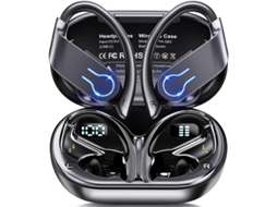 Auscultadores Fios Playtime Dual Power Display Yizhood Bluetooth Preto