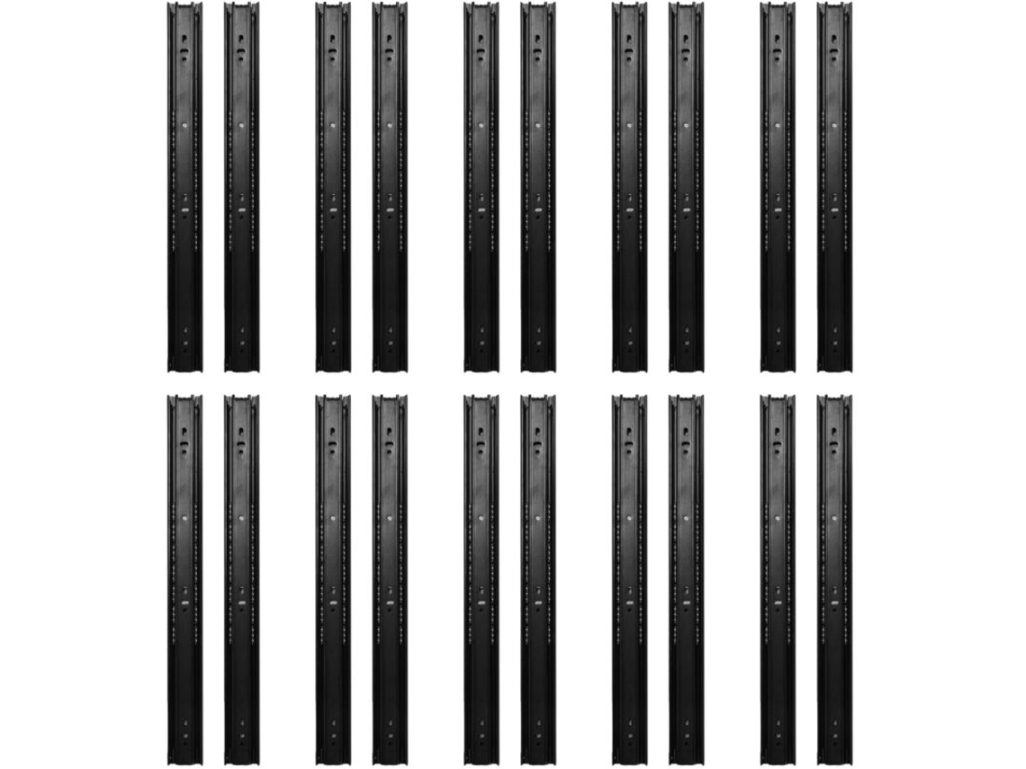 Ineasicer Conjunto De 10 Gavetas Extensíveis De 3 Seções Para Escritório Doméstico De 45 Cm (18 Polegadas)
