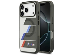 Capa Bmw Mobile Para Iphone 17 Pro Magsafe Com Linhas Tricolores Em Metal - Antracite