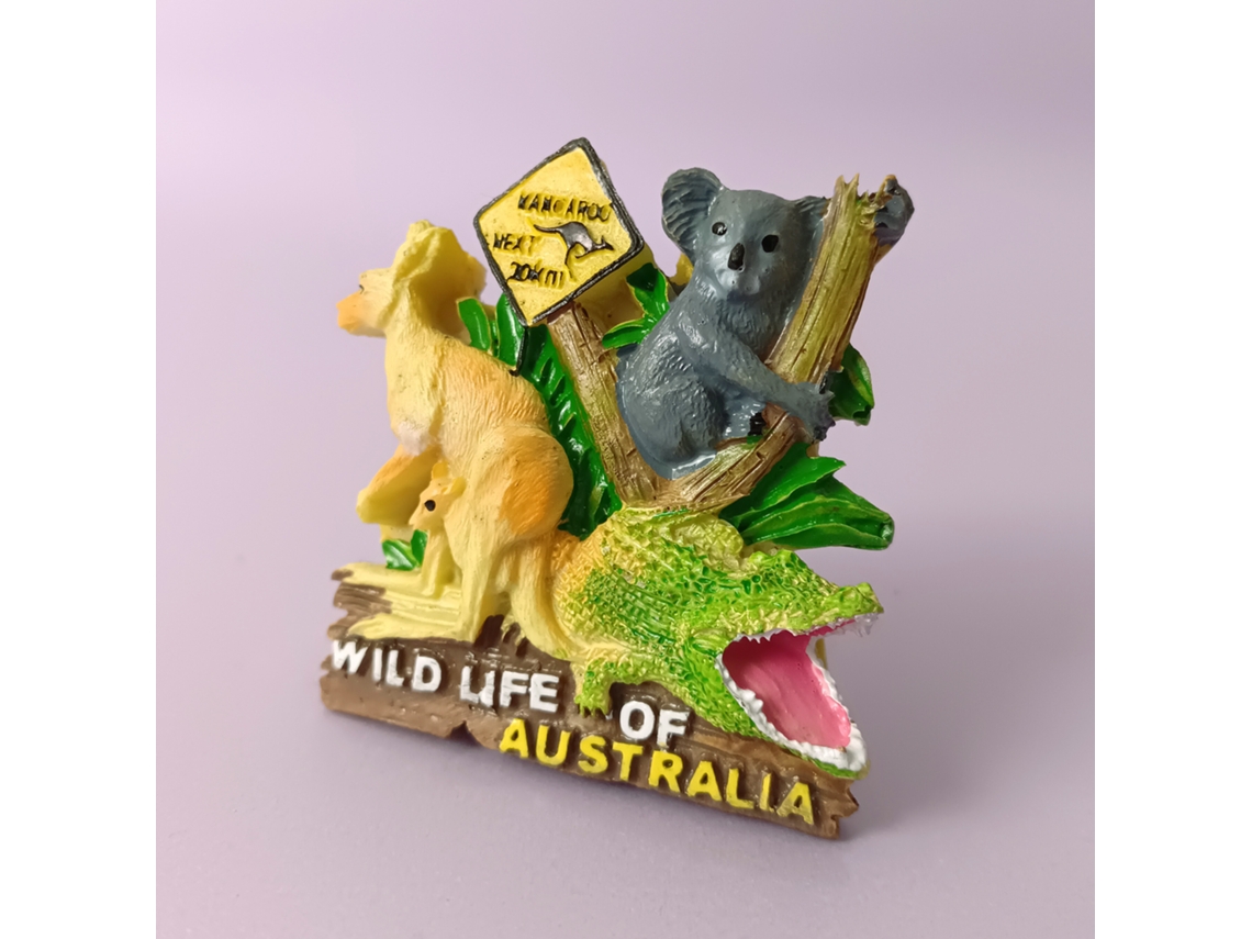 (os Três Animais Da Austrália) Ímãs De Geladeira De Lembrança Das Américas, África E Austrália