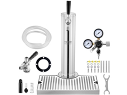 Kit de Torre Kegerator de Torneira Única VEVOR Torre de Cerveja Kegerator e Acoplador de Barril S-System