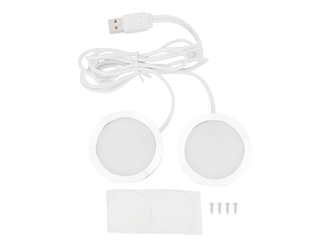 Spot Led de Duas Cabeças Ultra Fino 5v Usb para Exibição de Modelos e Bijuterias